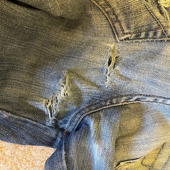 7 for All Mankind Distressed Jeans with Holes - Picture 6 of 9